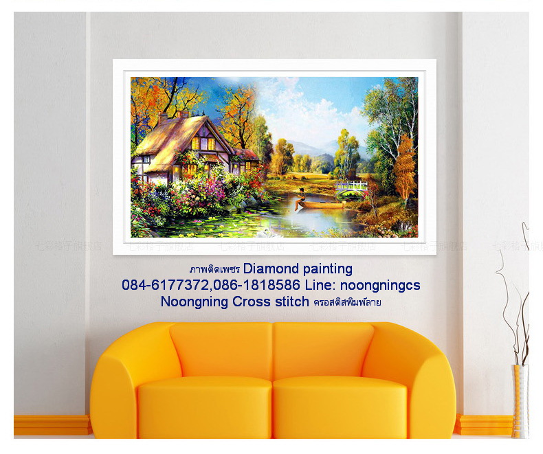 ม้า8ตัวมงคล ครอสติสคริสตัล Diamond painting โมเสก ภาพติดเพชร งานฝีมือ DIY
