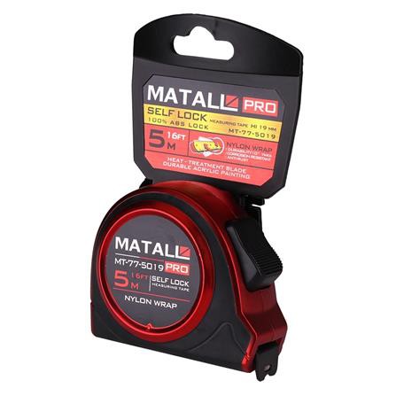 ตลับเมตรล็อกอัตโนมัติ MATALL PRO 5 ม. น้ำหนักเบา มีหน่วยวัดที่ละเอียดชัดเจน