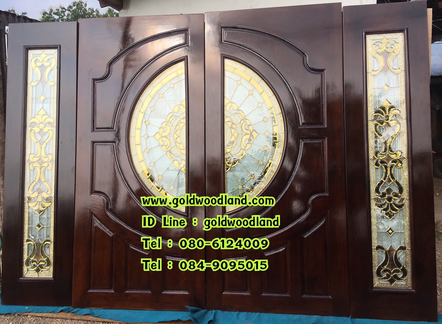 ประตูบ้าน ไม้สัก GBBB - 255