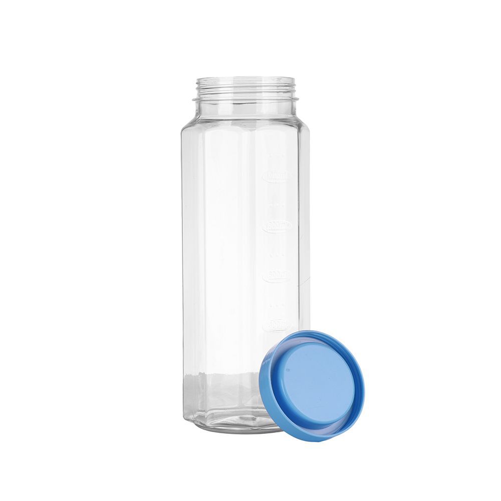 ขวดน้ำทรงแปดเหลี่ยมฝาเกลียวPET PIONEER 1.37 ลิตร สีฟ้า WATER BOTTLE OCTAGON SHAPE PET PIONEER 1.37L BLUE