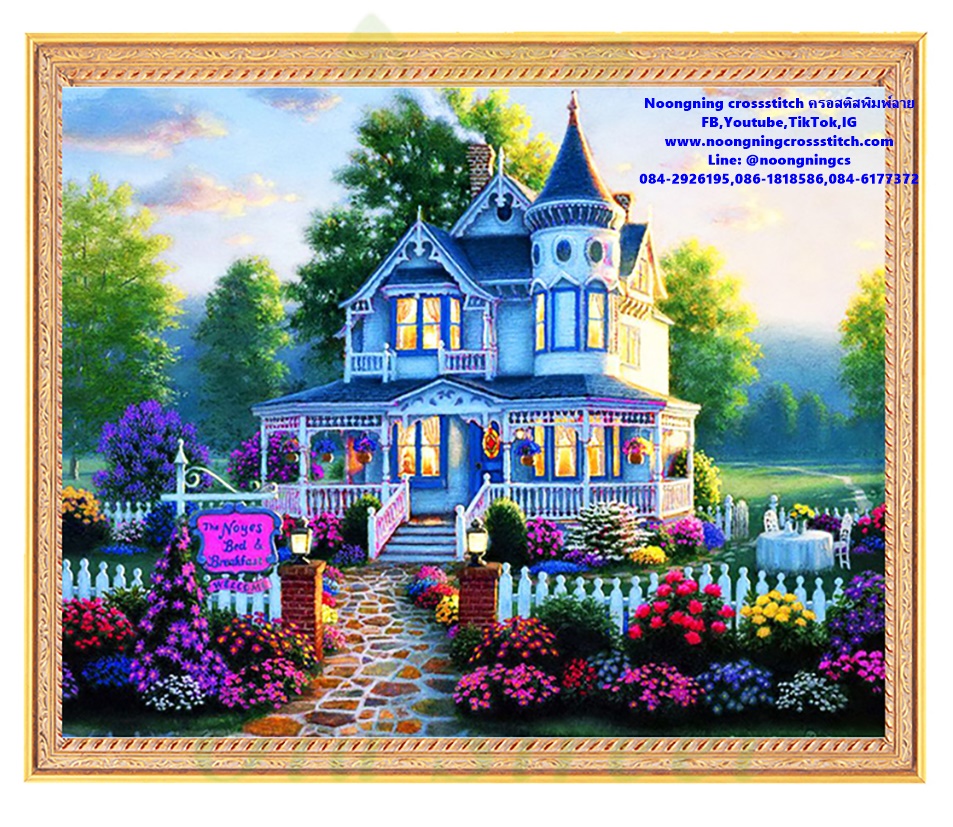 ปราสาทสวยงาม ชุดปักครอสติช พิมพ์ลาย ครอสติสจีน งานฝีมือ DIY