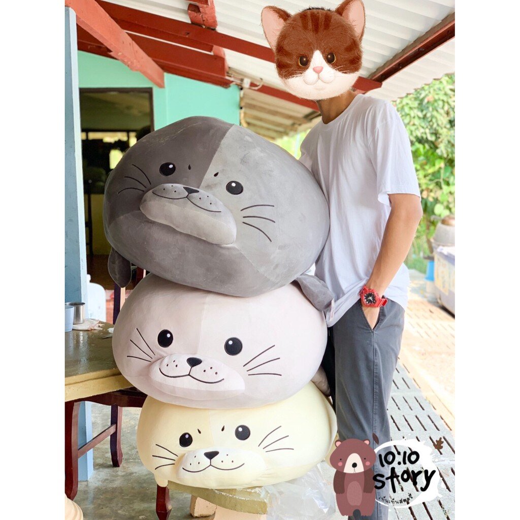 พร้อมส่งนิ่มนุ่มมากๆ✨❤️อุ๋งๆแมวน้ำ150ซมผ้าญี่ปุ่น🇯🇵🇯🇵ใยไมโคร7Dนุ่มย้วยไม่กักฝุ่น ราคาถูกพิเศษ❤️150ซมถูกที่สุด🔥