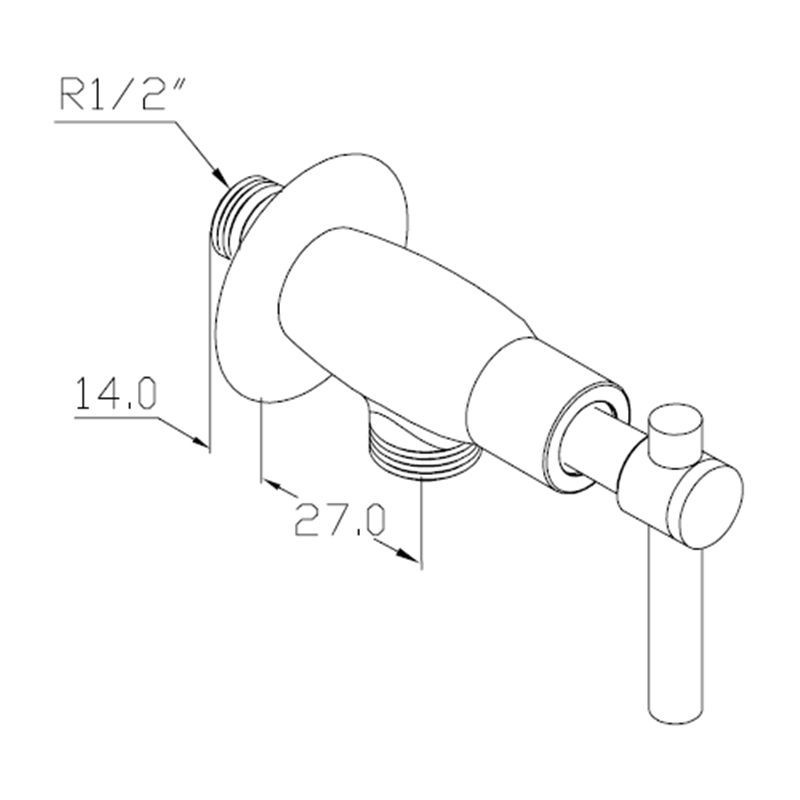 HANG วาล์วฝักบัว รุ่น WF-124 สีโครมเมี่ยม ทนทาน น้ำไม่รั่วซึมง่าย ดีไซน์สวยโดดเด่น