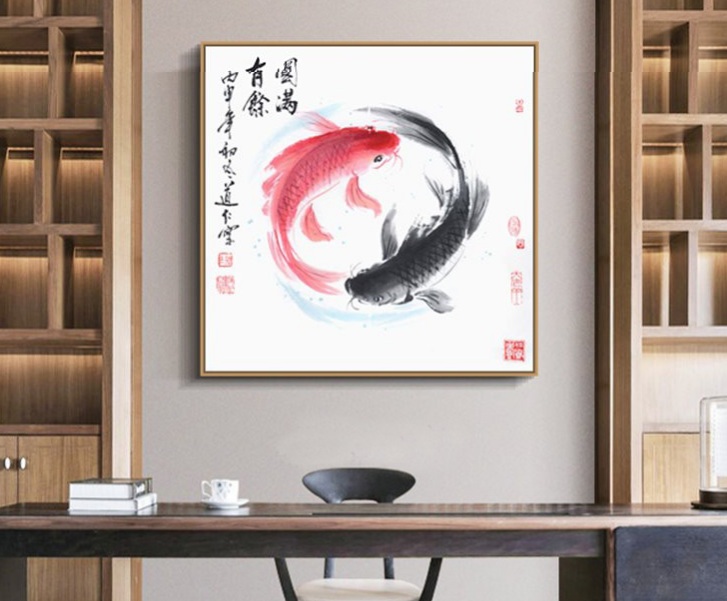 ปลาคราฟคู่มงคล ชุดปักครอสติส พิมพ์ลาย ครอสติสจีน งานฝีมือทำที่บ้าน DIY