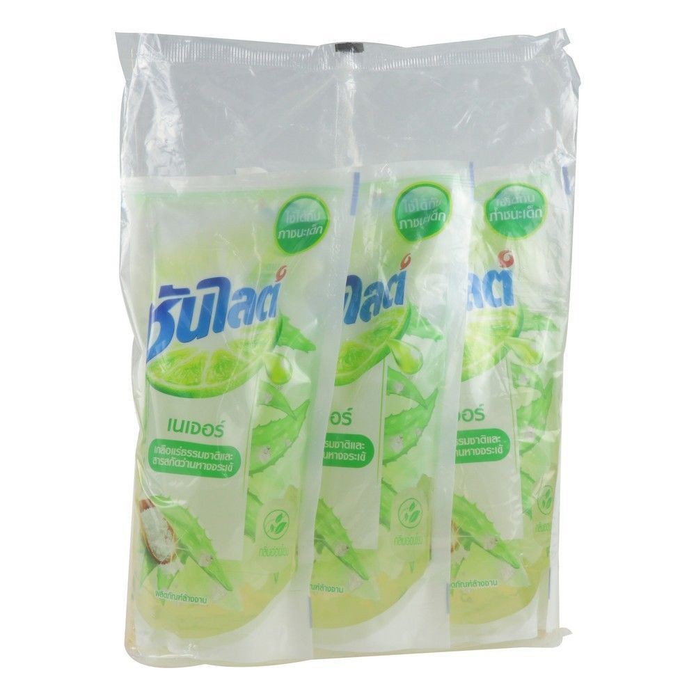 น้ำยาล้างจานชนิดเติม ซันไลต์ เนเจอร์ 500 มล. แพ็ค 3 DISHWASHING LIQUID REFILL SUNLIGHT NATURE 500ML 3PACK