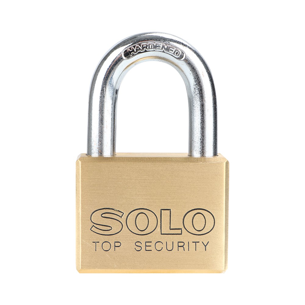 แม่กุญแจ กุญแจคล้อง กุญแจ กุญแจลูกปืน SOLO 4507SQ-50 50MM Polish Brass