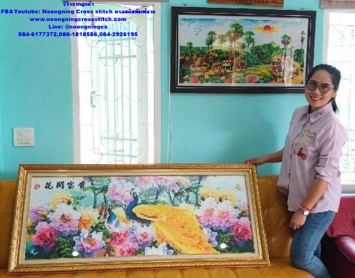 ไก่มงคล ครอสติสคริสตัล Diamond painting โมเสก ภาพติดเพชร งานฝีมือทำที่บ้าน DIY