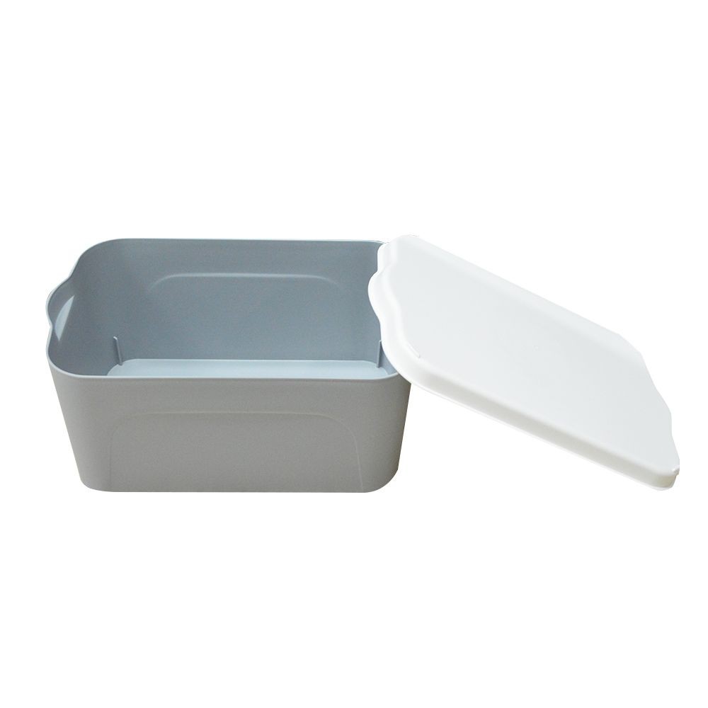 กล่องเก็บของ HL LARZE 70568 ไซส์M สีเทา ฝาขาว