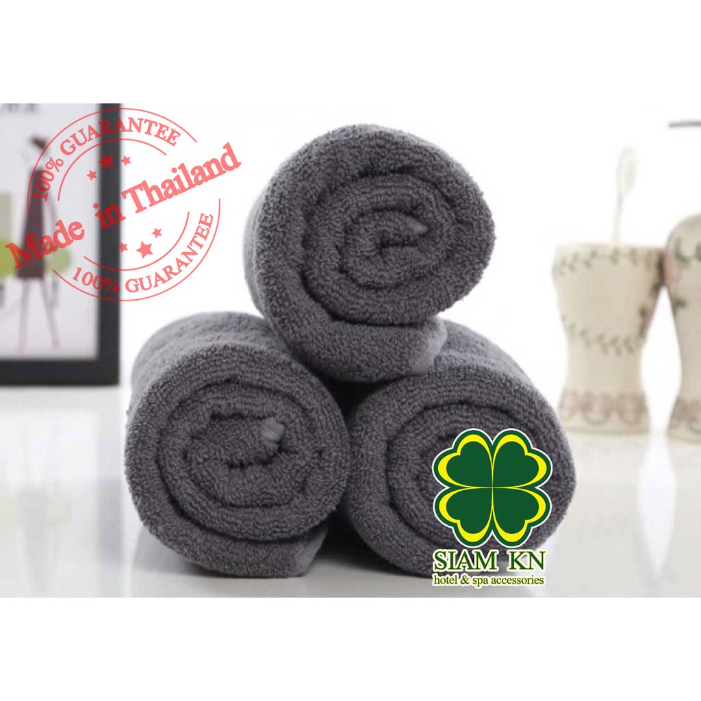 ผ้าเช็ดผม ขนาด 15x30 นิ้ว 3.5ปอนด์ สีเทา