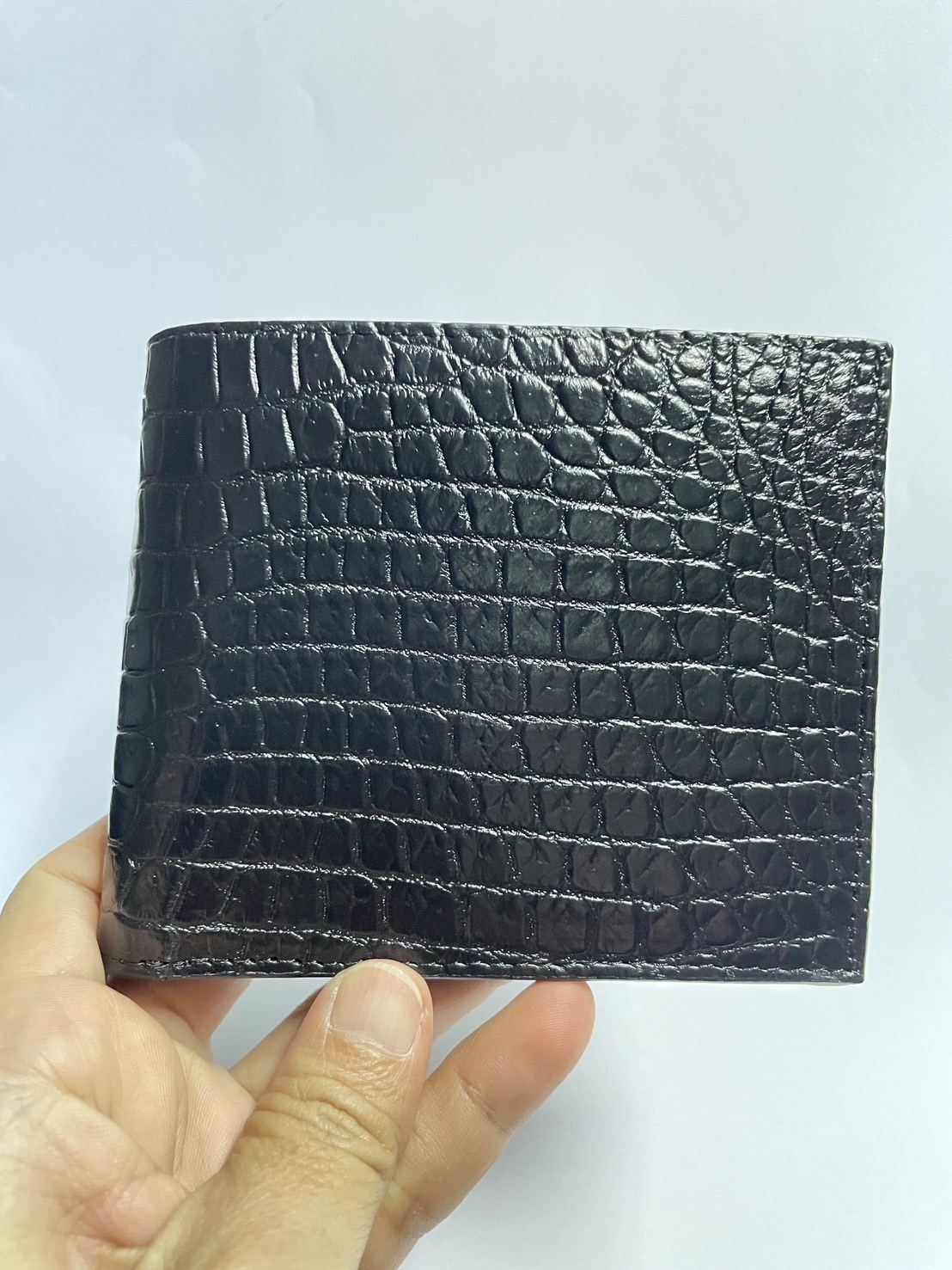 กระเป๋าหนังจระเข้แท้ หนังท้อง