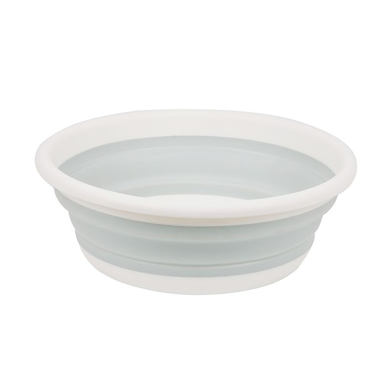 KASSA HOME กะละมังกลมพับได้ รุ่น TG54877 ขนาด 37.5 x 37.5 x 5 ซม. สีเทา ผลิตจากพลาสติกคุณภาพดี แข็งแรงทนทาน ใช้งานได้นาน