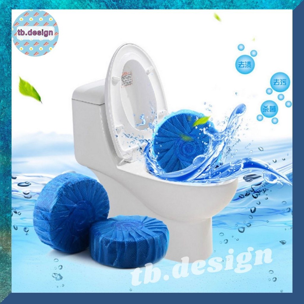 ก้อนดับกลิ่น ก้อนบลู ก้อนสีฟ้า สำหรับใส่ในถังน้ำชักโครก แพ็คละ 10 ก้อน #C26