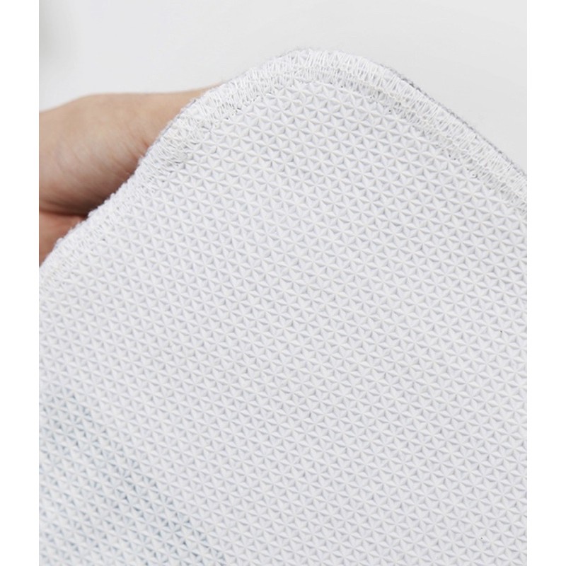 พรมเช็ดเท้า ขนาด 40x60 cm. พรมหน้าห้องน้ำ พรมเช็ดเท้าไมโครไฟเบอร์ พรมเช็ดเท้าขนนุ่ม ลายกราฟฟิก สีล้วน ขาวดำ