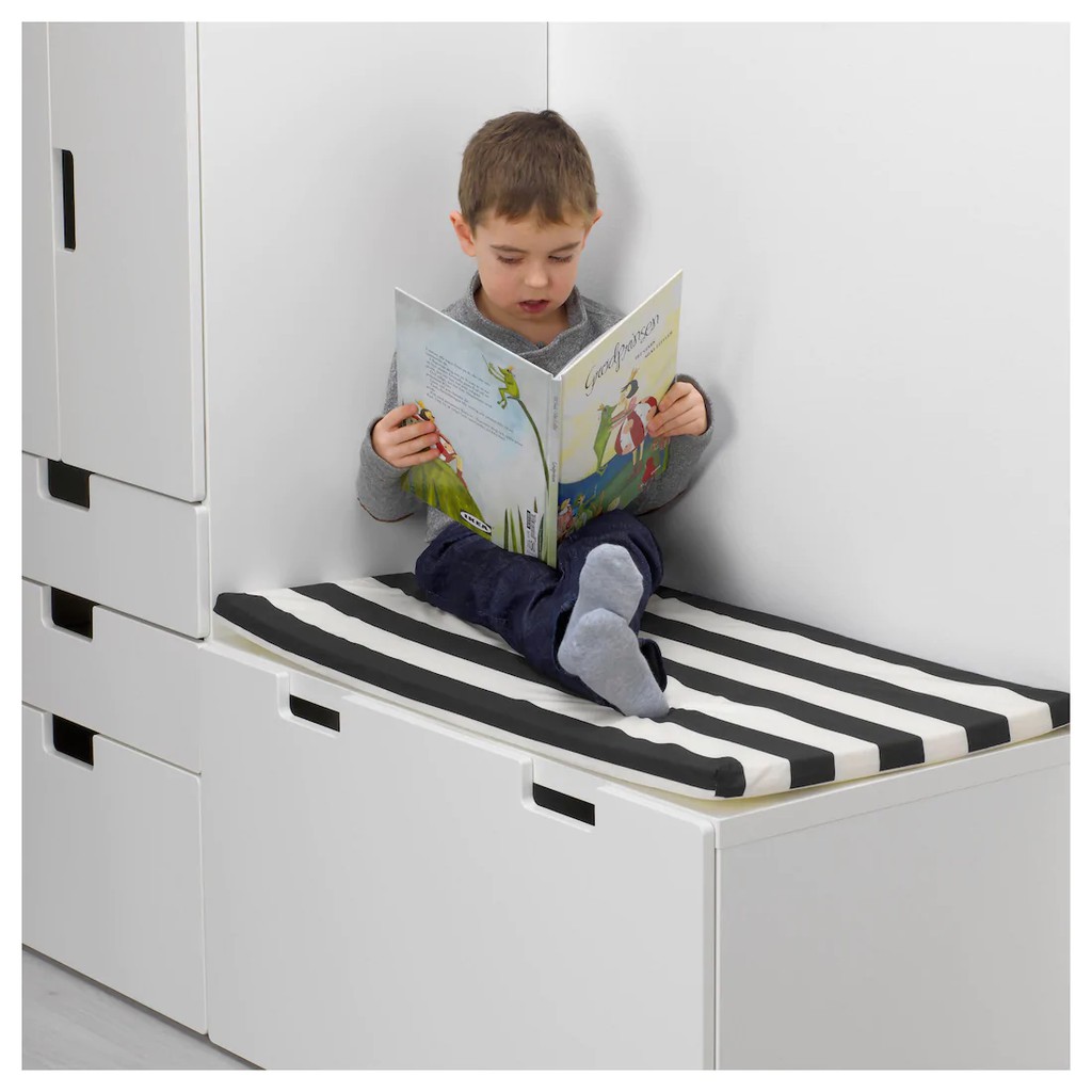 หมอน หมอนอิง หมอนโซฟา HEMMAHOS เฮ็มมาโฮส เบาะม้านั่ง, ดำ, 90x49x3 ซม.