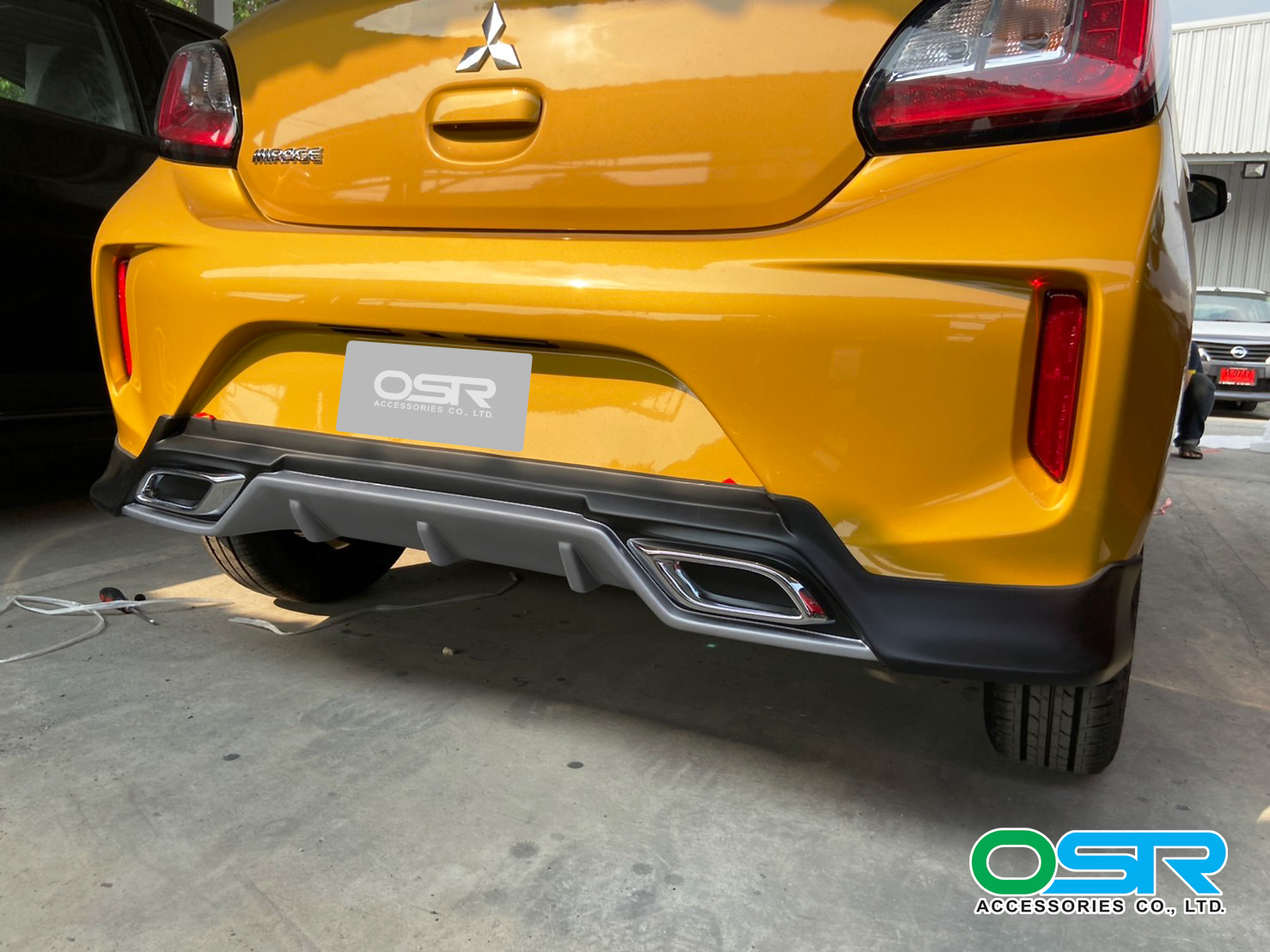 ชุดแต่งรถ สเกิร์ต-สปอยเลอร์ New Mitsubishi Mirage 2020 ทรง SR-Limited By OSR