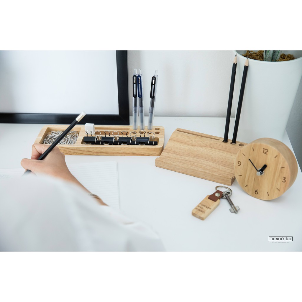 The Wood's Tale ที่วางโทรศัพท์ ที่จัดระเบียบโต๊ะ DESK PHONE HOLDER จากไม้ธรรมชาติ ที่วางมือถือ ที่ตั่งมือถือ