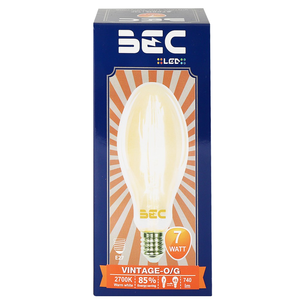 หลอด LED VINTAGE 7 วัตต์ E27 WARM WHITE BEC หลอดไฟภายในบ้านเอนกประสงค์