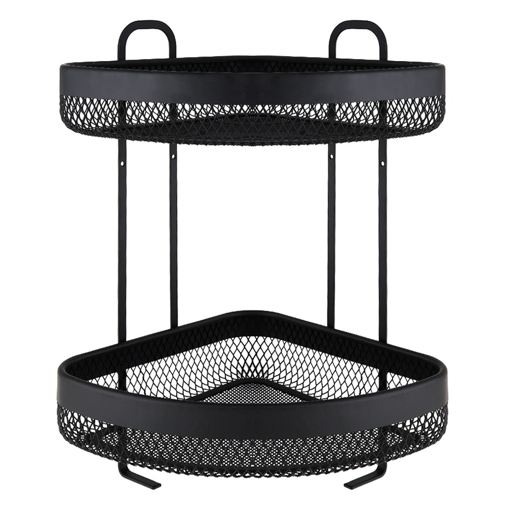 ชั้นแขวน เข้ามุม 2ชั้น MOYA KM004A เหล็กเคลือบสี อุปกรณ์ภายในห้องน้ำ