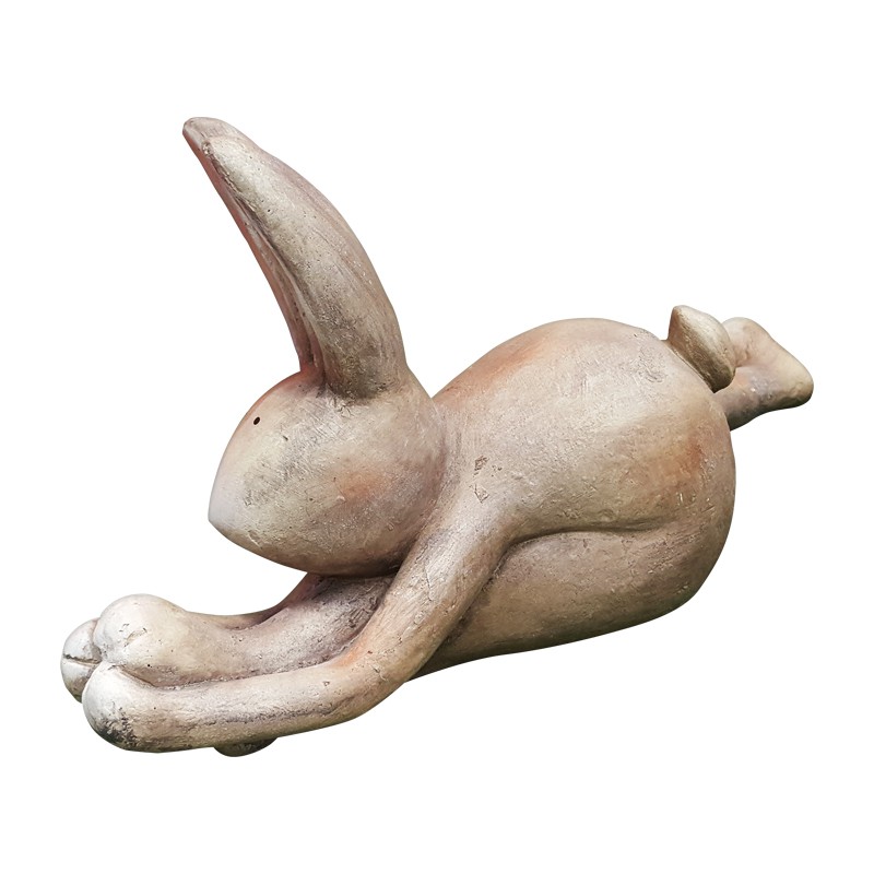 🐰🐇รูปปั้นกระต่ายโยคะท่านักรบตกแต่งสวน🐰🐇 FONTEสีน้ำตาล แต่งสวน ตุ๊กตาแต่งสวน รูปปั้นแต่งสวน รูปปั้นกระต่าย