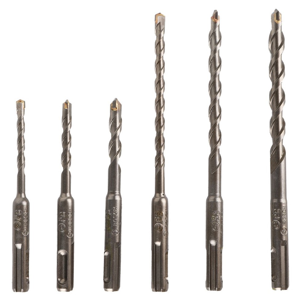 เครื่องมือช่าง สว่าน ดอกสว่าน ชุดดอกสว่านโรตารี่ BOSCH SDS PLUS 6 ชิ้น/ชุด CONCRETE DRILL BIT BOSCH SDS PLUS 6EA/SET
