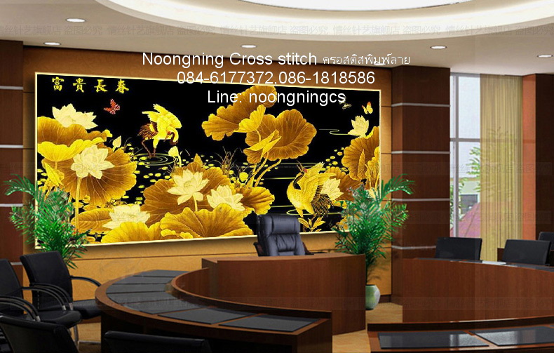 นางเงือก ชุดปักครอสติช พิมพ์ลาย ครอสติสจีน งานฝีมือ DIY