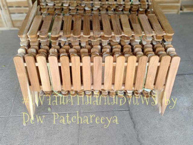 ☑️รั้วไม้สัก รั้วแต่งสวนขนาด1 แผ่น ยาว74cm× สูง40รวมขา cm 1 มัดมี 5 แผ่น ☑️# 1คำสั่งซื้อไม่เกิน 2 มัด อ่านก่อนกดสั่ง