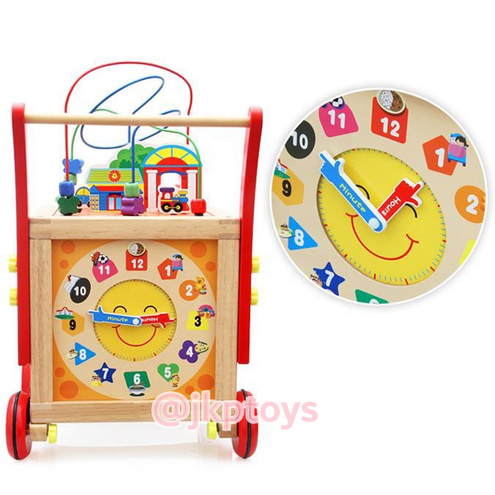 รถผลักเดินเเละกล่องกิจกรรมไม้5ด้าน (เหมือนงาน busy zoo เลยคะ ) เป็นผลักเดินไม้ได้ด้วย คุ้มสุดๆ