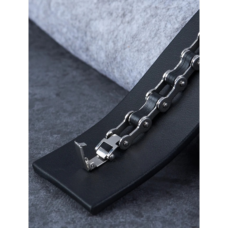 !!สินค้าขายดี!! กำไลข้อมือแสตนเลสแฟชั่น Men's Bracelet