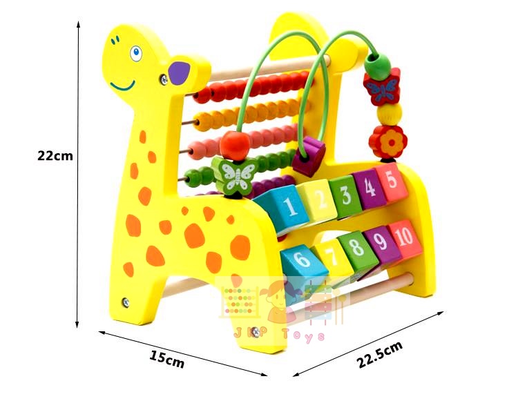 ของเล่นเสริมพัฒนาการ ของเล่นไม้ ของเล่น ลูกคิดยีราฟ