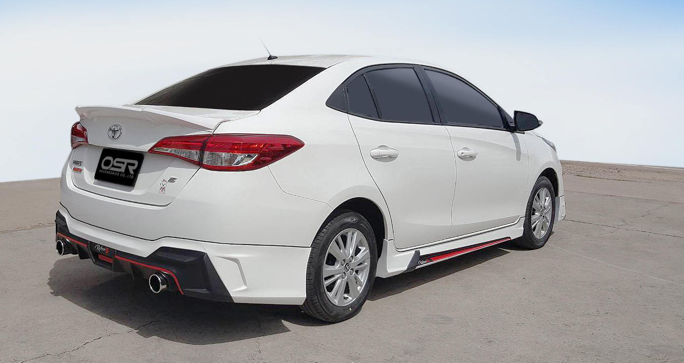 ชุดแต่งรถ สเกิร์ต-สปอยเลอร์ New Yaris ATIV 2018 ทรง Rider-M