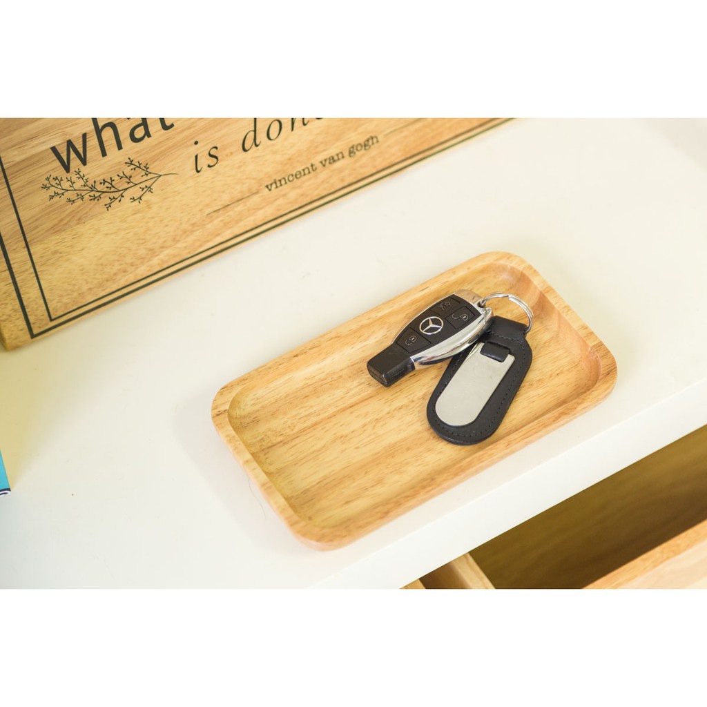 The Wood's Tale จานไม้ ถาดไม้ ทรงสี่เหลี่ยมผืนผ้า RECTANGLE PLATE จากไม้แท้ธรรมชาติ มีให้เลือกสีอ่อนและสีเข้ม มี 4 ไซส์