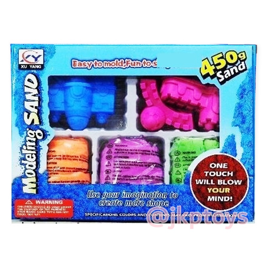 ทรายวิทยาศาสตร์ ทรายมหัศจรรย์ ทรายแม่เหล็ก มีทราย 3 สี 450 กรัม ตัวปั๊ม 4 ชิ้น