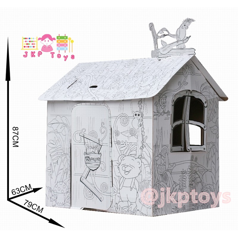 DIY.บ้านกระดาษระบายสี