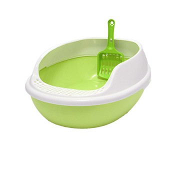 กระบะทรายลูกแมวทรงรี+เช็ดเท้า+ที่ตัก(เหมาะสำหรับลูกแมว)