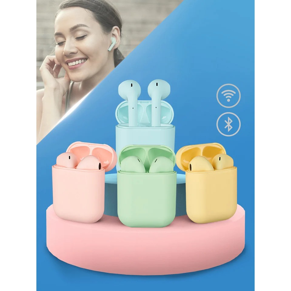 !!สินค้าขายดี!! i12 หูฟัง Bluetooth ไร้สาย i12 Wireless Bluetooth Earphones