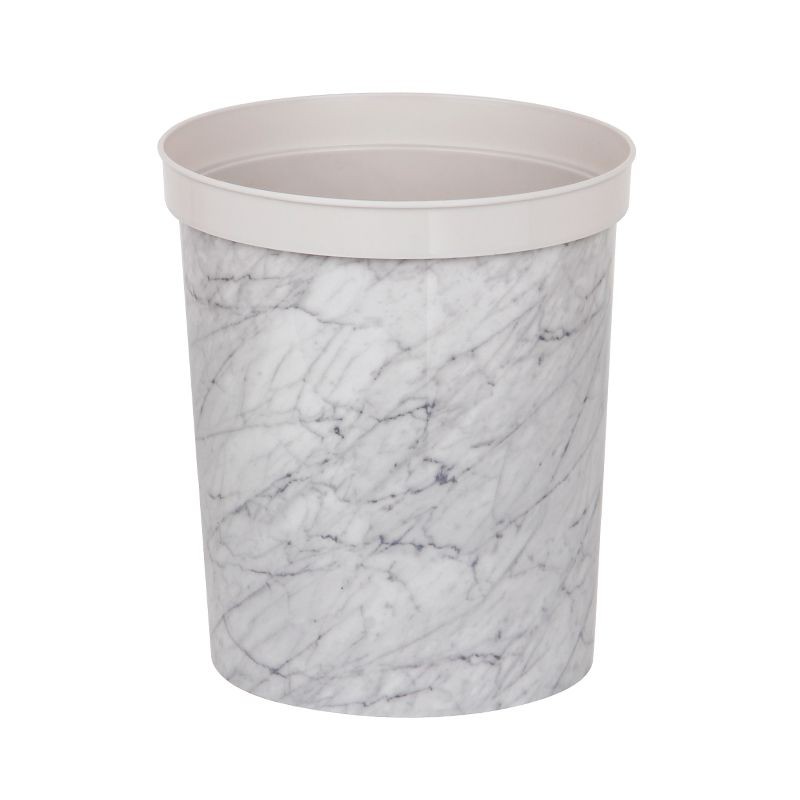 KASSA HOME ถังขยะกลมลายหินอ่อน 9 ลิตร รุ่น TG59712 ขนาด 24 x 27.5 ซม. คละสี ผลิตจากพลาสติก PP เนื้อหนา คุณภาพดี