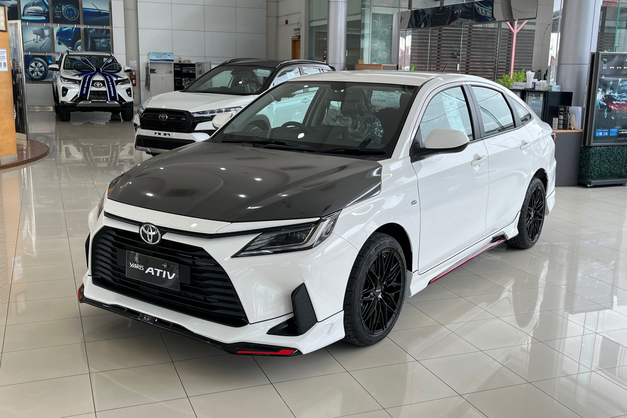 ชุดแต่งรถ-สเกิร์ต-สปอยเลอร์ Toyota New Yaris Ativ 2022 2023 2024