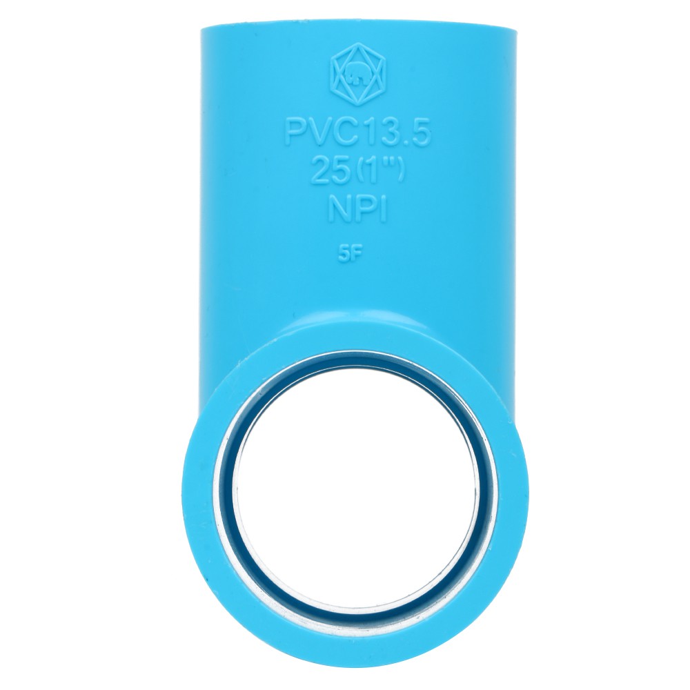 ท่อประปา ข้อต่อ ท่อน้ำ ท่อPVC ข้อต่อสามทาง-หนา SCG 1" สีฟ้า FAUCET TEE PVC SOCKET SCG 1" LIGHT BLUE