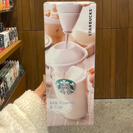 🎉พร้อมส่ง 🎉 🇯🇵 เครื่องตีฟองนม Starbucks Milk Foamer Cup 350ml ใช้ง่าย ทำฟองนมเนียนสวยเหมือนร้าน!
