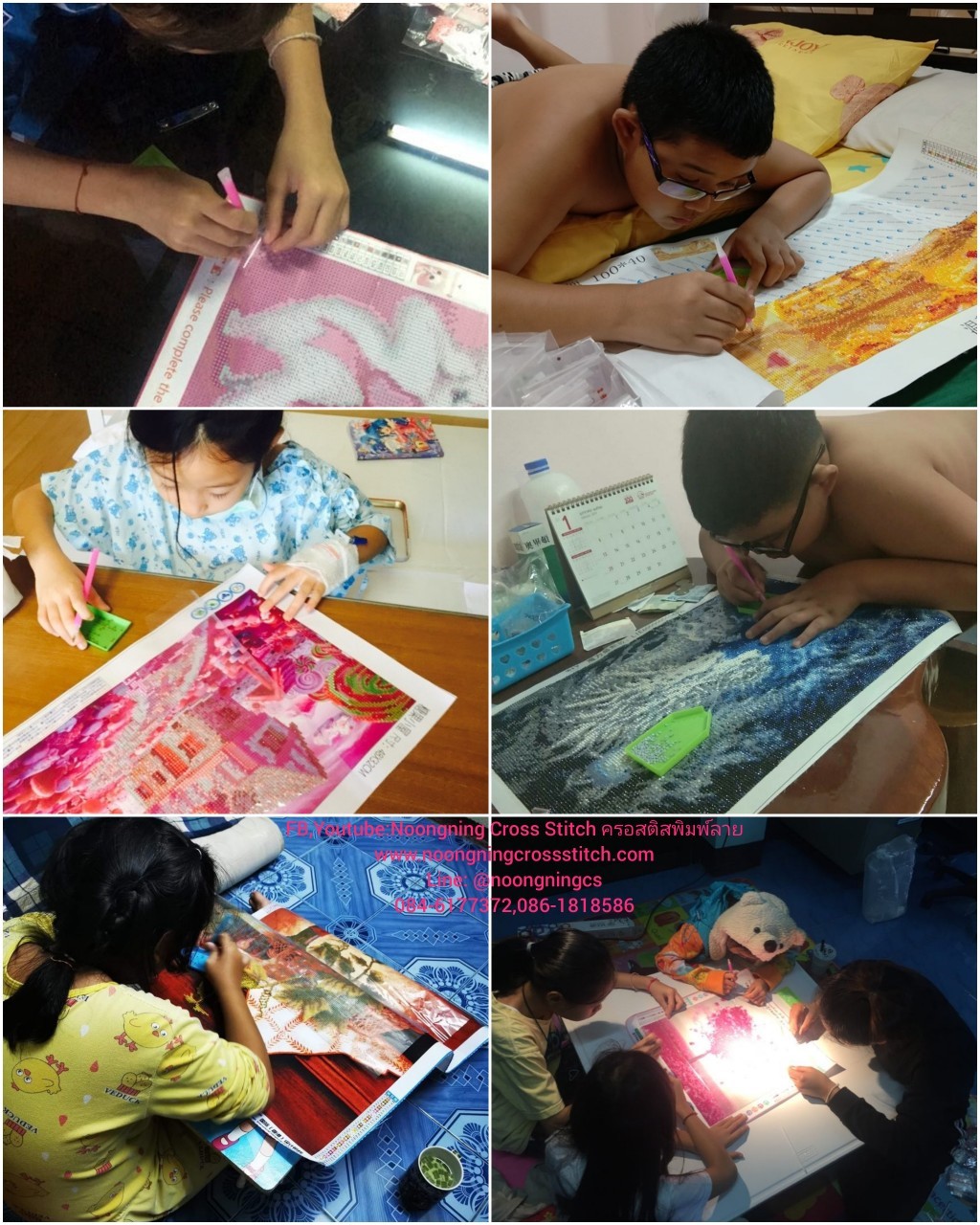 เจ้าแม่กวนอิม ครอสติสคริสตัล Diamond painting โมเสก ภาพติดเพชร งานฝีมือทำที่บ้าน DIY