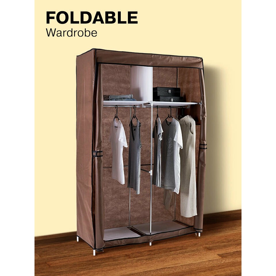 !!สินค้าขายดี!! ตู้เสื้อผ้าพับได้ 2 ชั้น Foldable Wardrobe Clothes Storage