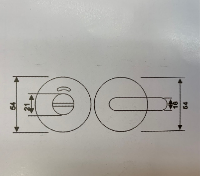 กลอนสับห้องน้ำ SOLEX รุ่นOC7N ใส่แทนลูกบิดไม่ได้