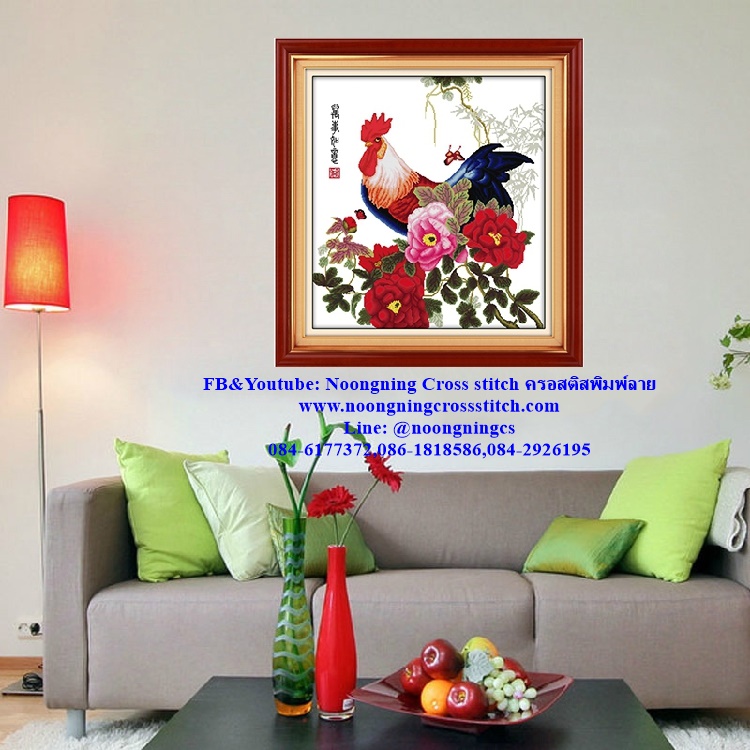 โลมา โลกสวยใต้ทะเล ชุดปักครอสติส พิมพ์ลาย ครอสติสจีน งานฝีมือทำที่บ้าน DIY