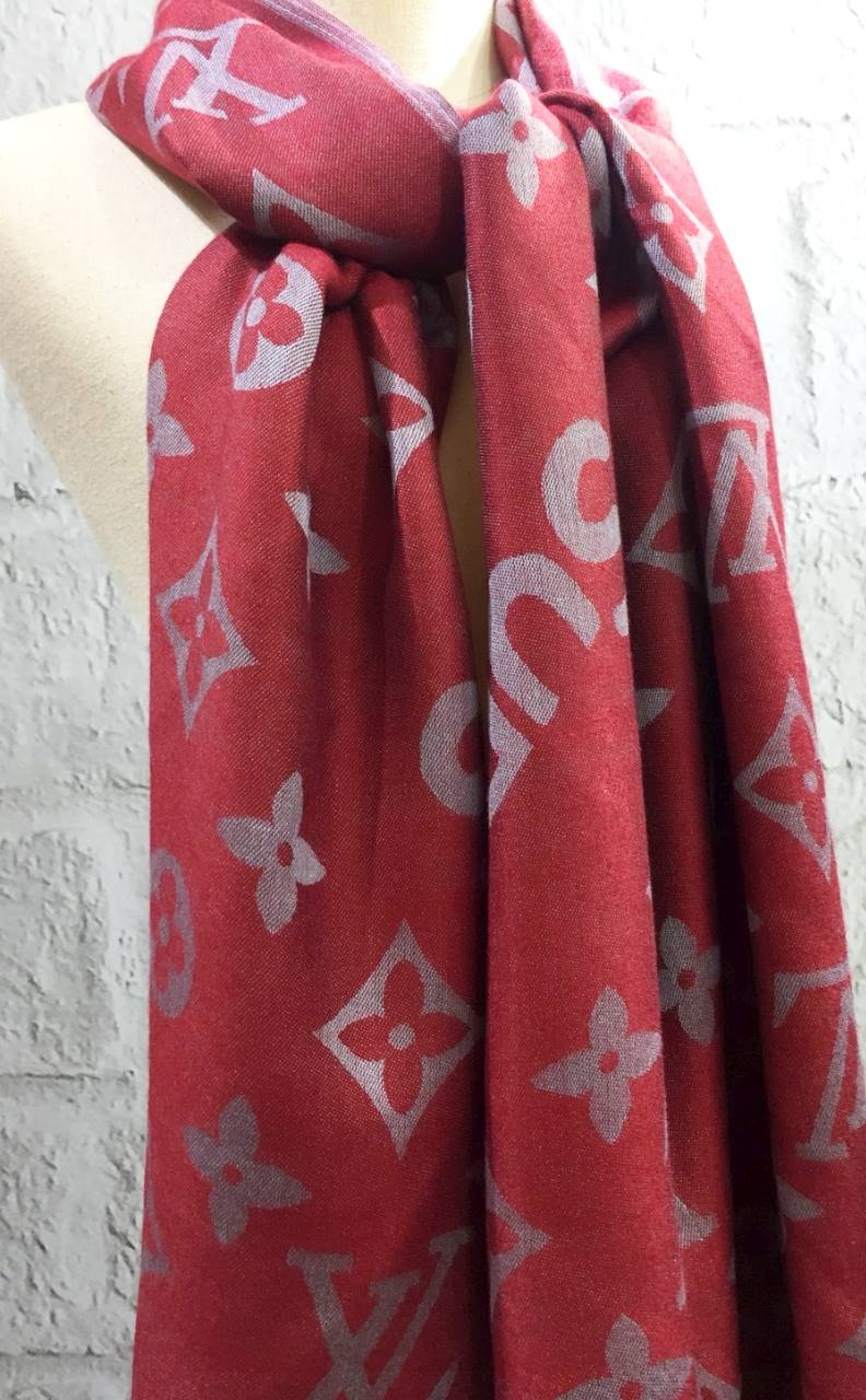 Sale B2410 ผ้าคลุมไหล่ สีแดง