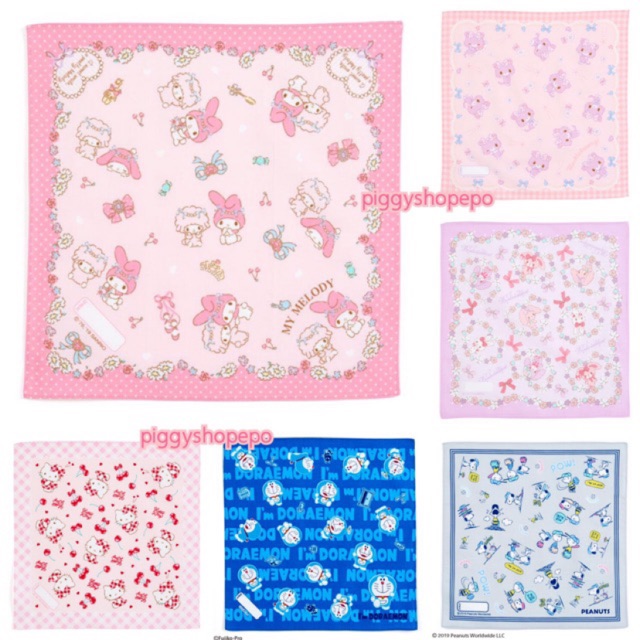 🎌ออกลายใหม่แล้วจ้า🎌ผ้าเช็ดหน้า cotton 100% ลาย sanrio
