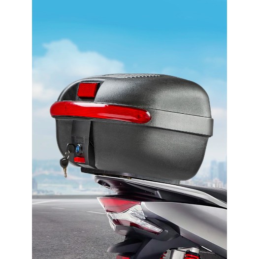 !!สินค้าขายดี!! กล่องเก็บของหลังรถมอเตอร์ไซค์ กล่องท้ายเบาะ Motorcycle Cargo Box