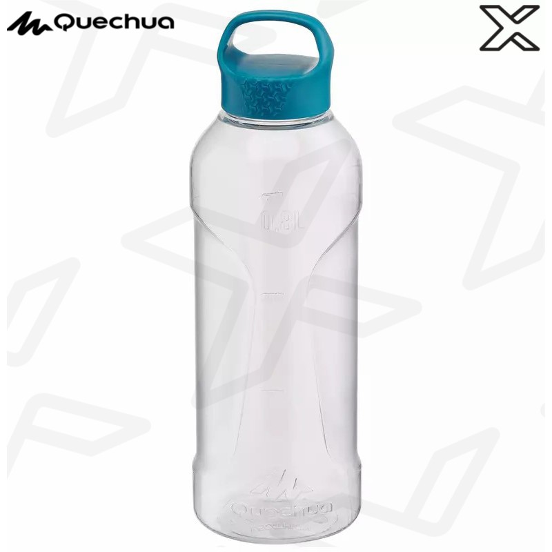 QUECHUA ขวดน้ำพลาสติก (Tritan) สำหรับการเดินป่าแบบฝาเกลียวรุ่น 100 ขนาด 0.8 ลิตร