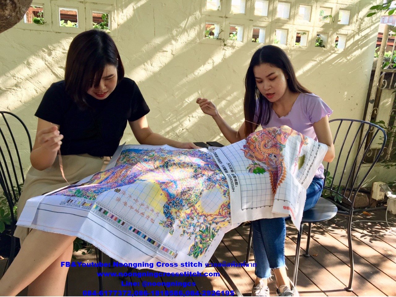 นกยูง ชุดปักครอสติส พิมพ์ลาย ครอสติสจีน งานฝีมือทำที่บ้าน DIY