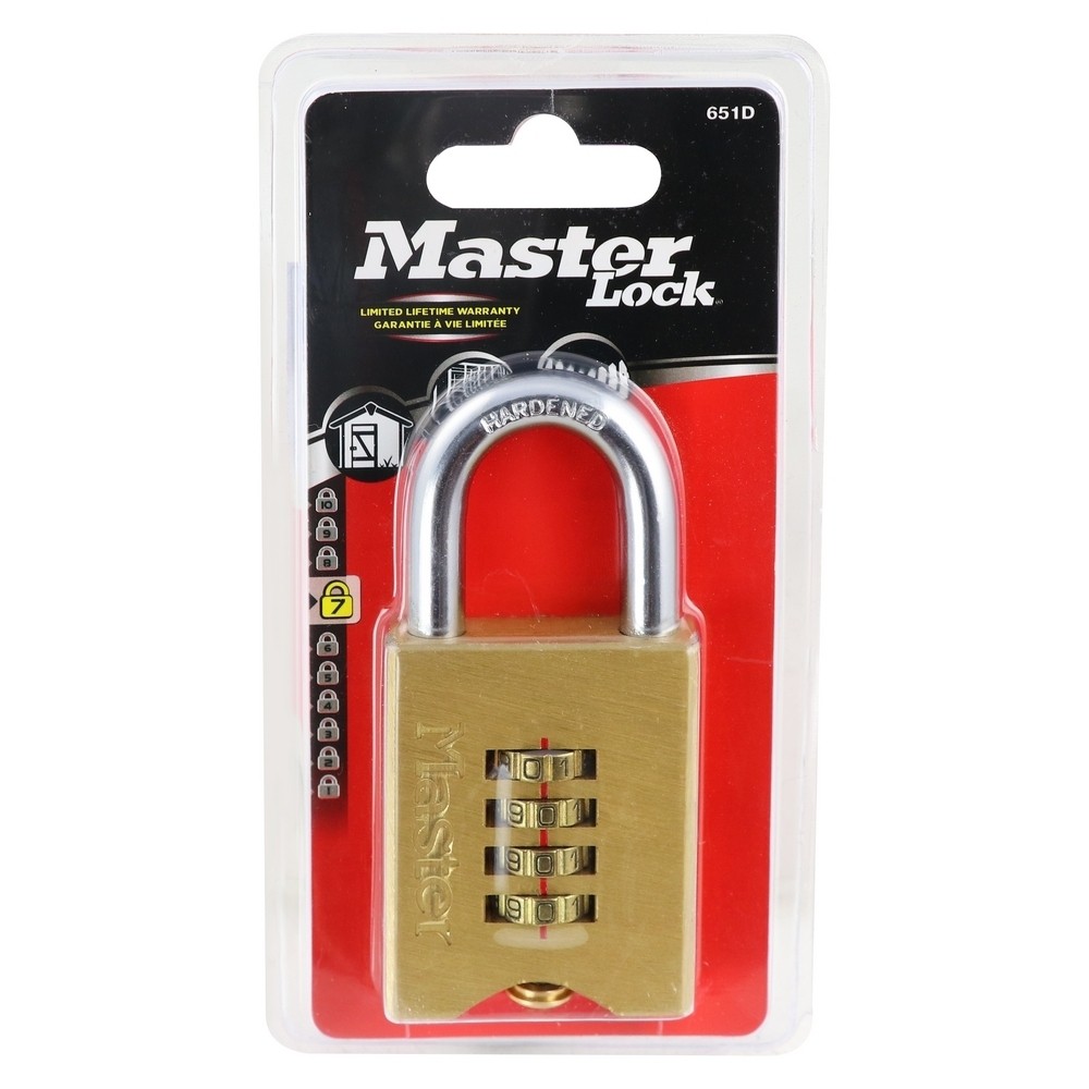 แม่กุญแจ กุญแจคล้อง กุญแจ กุญแจรหัสคล้อง MASTER LOCK 651EURD 50MM