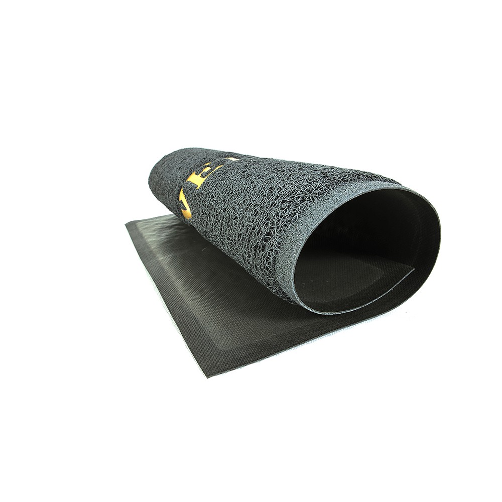 พรมปูพื้น พรมเช็ดเท้า พรมปูพื้น พรมภายนอก พรมดักฝุ่น WELCOME 50X70 เทา HLS